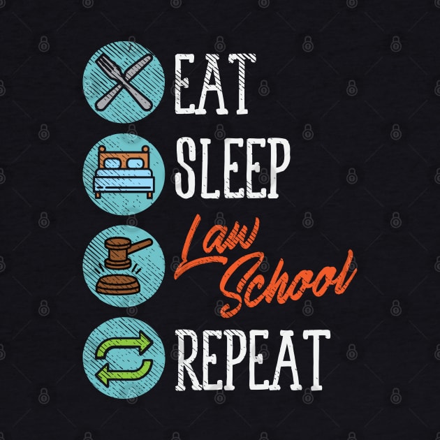 Eat Sleep Law School Repeat by maxdax